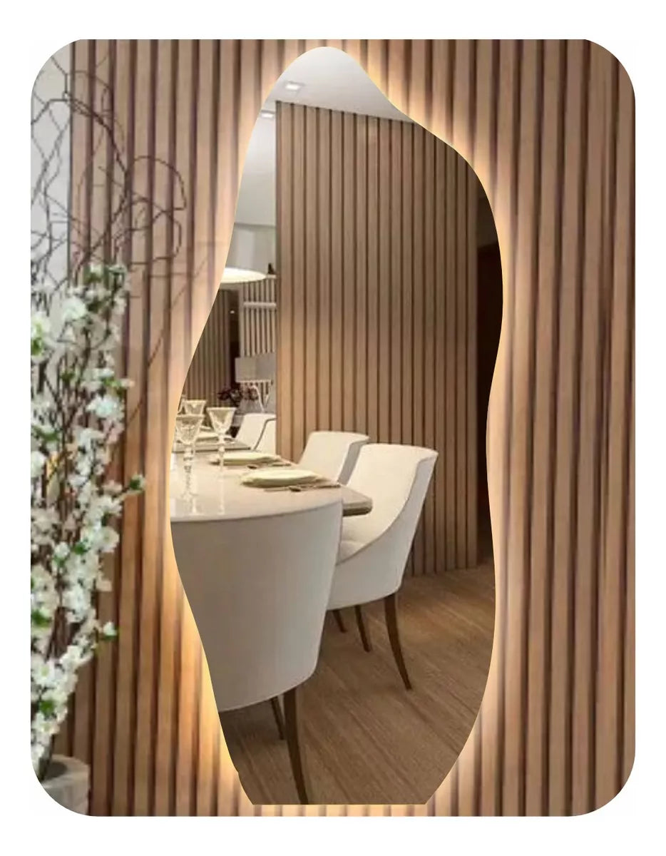 Espejo LED orgánico 160x60 Moderno Decorativo de Lujo